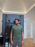 Maglia a costine girocollo
